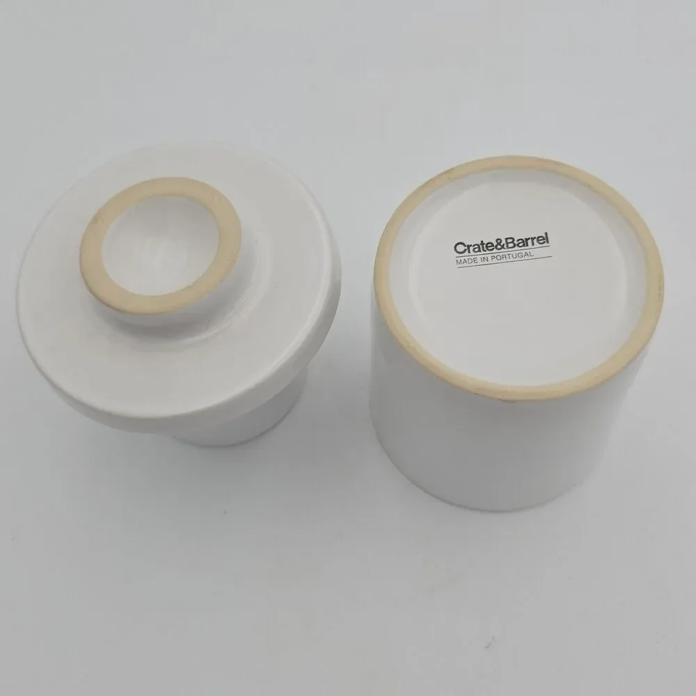 French style White Butter Bell Crock Keeper Crate & Barrel